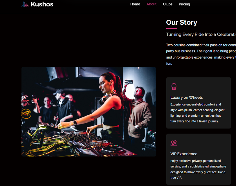 Party Bus page preview 2